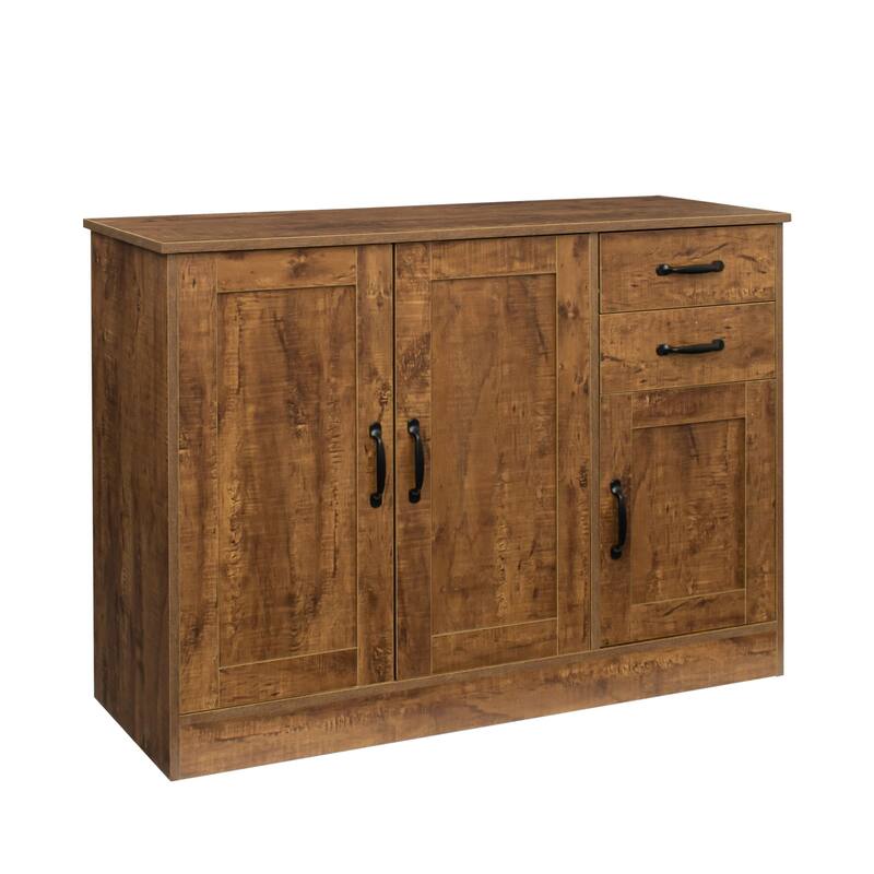 Modern Wood Buffet ,Sideboard with 3 Doors and 2 Drawers