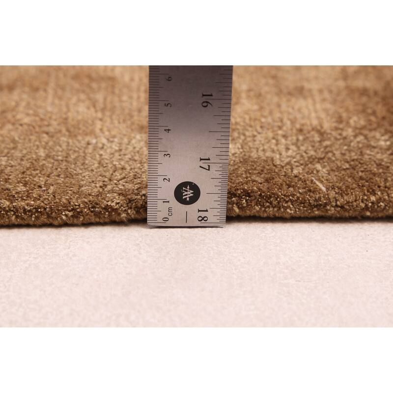 ECARPETGALLERY Hand-knotted Opulence Brown, Khaki Silk, Wool Rug - 6'0 x 8'9