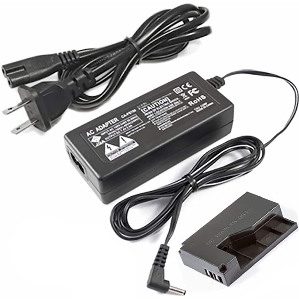 AC Power Adapter Kit for Canon ACK-E15 EOS Rebel SL1 100D SLR Camera 8624B002 - Black