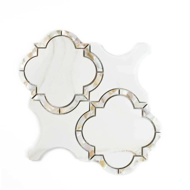 The Tile Life Delphi Pearl 12x12 Glass Backsplash Wall Tile