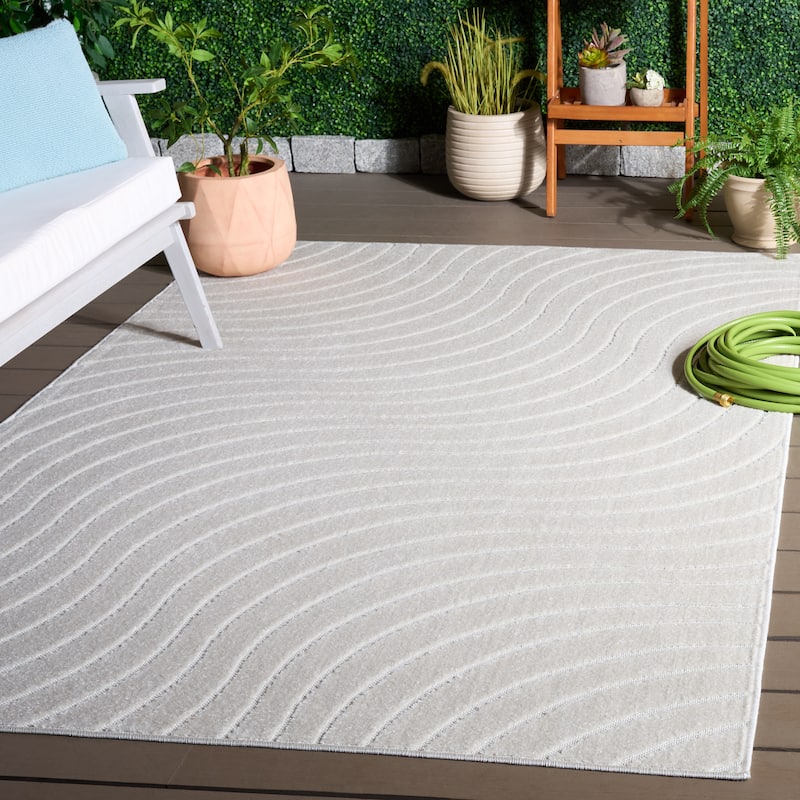 SAFAVIEH Stella John Washable Indoor/Outdoor Rug - Weather Resistant & Easy Cleaning