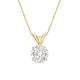 preview thumbnail 5 of 11, Auriya Clarity-Enhanced Round Solitaire Diamond Necklace 14k Gold