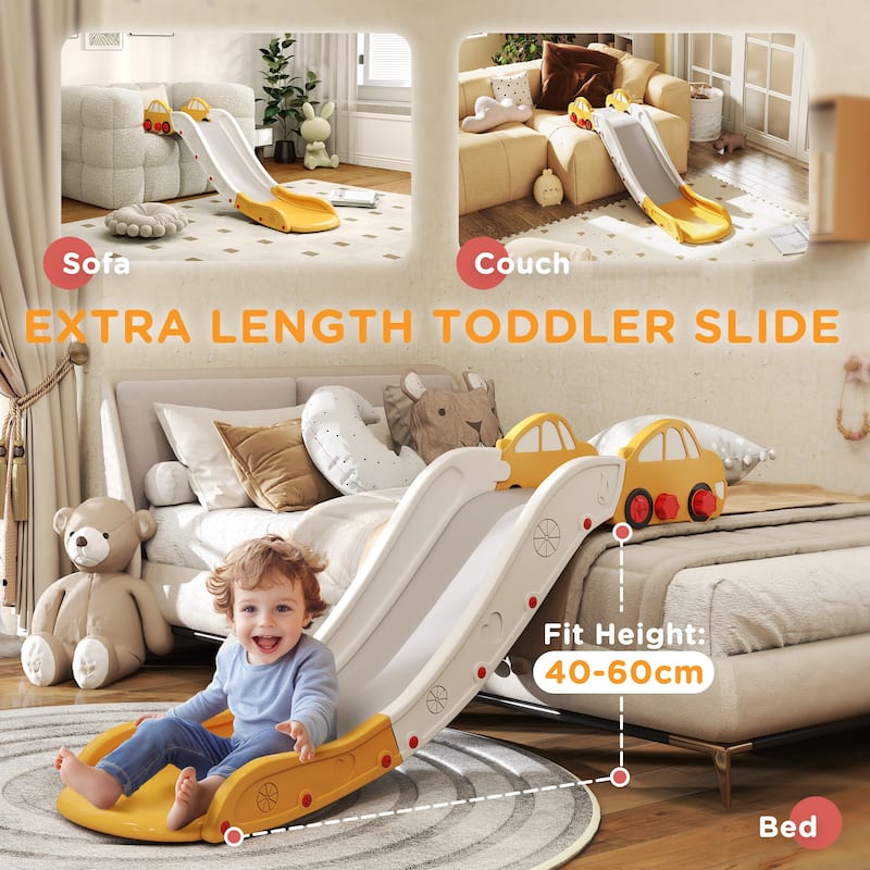 Toddler Slide, Couch Slide for Bed, Sofa, Extra Length Indoor Couch Slide for Toddler, Baby, Child, Easy to Assemble