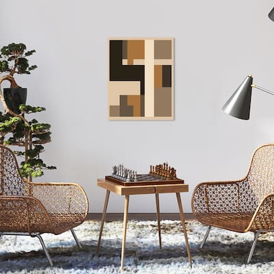 Wynwood Studio Canvas Abstract The Cross Abstract Brown and Modern & Contemporary Wall Art Canvas Print