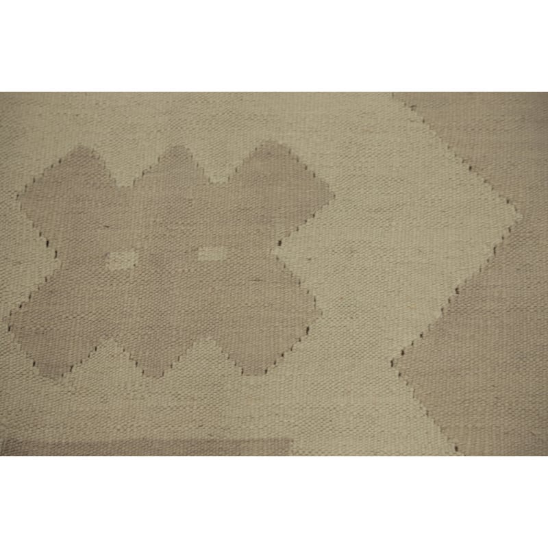 Hand Woven Southwestern Wool Beige Geometric Area Rug - 8' 10'' X 5' 10''