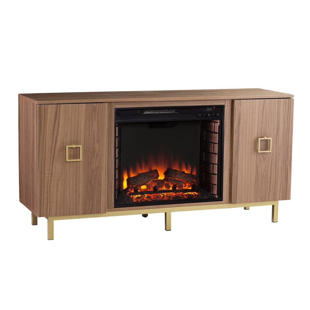 SEI Furniture Yorkville Electric Fireplace w/ Media Storage