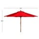 preview thumbnail 5 of 3, SAFAVIEH Cannes 9 Ft Red Wooden Outdoor Umbrella