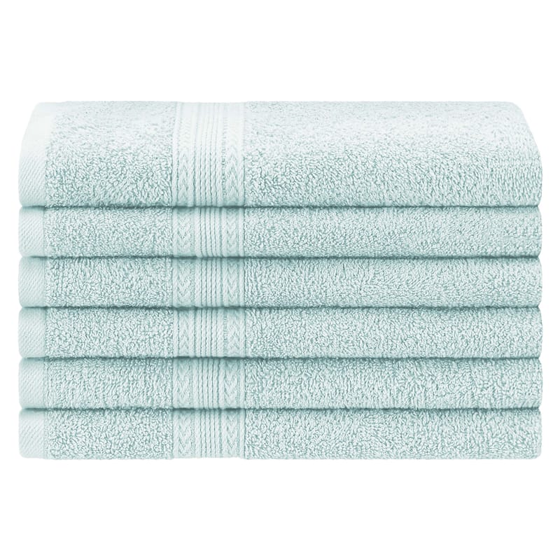 Eco-Friendly Sustainable Cotton Hand Towel by Superior (Set of 6)