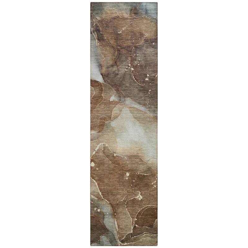 Varo Unique Abstract Weather Resistant Timeless Fusion Outdoor Rug