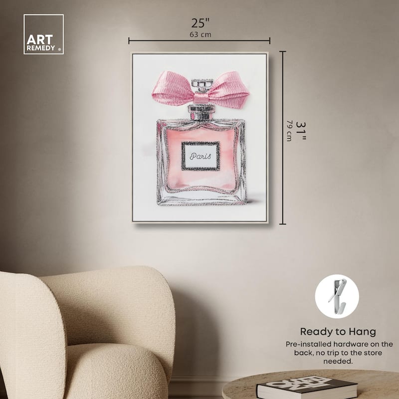Simple Perfume Bow Canvas by Art Remedy