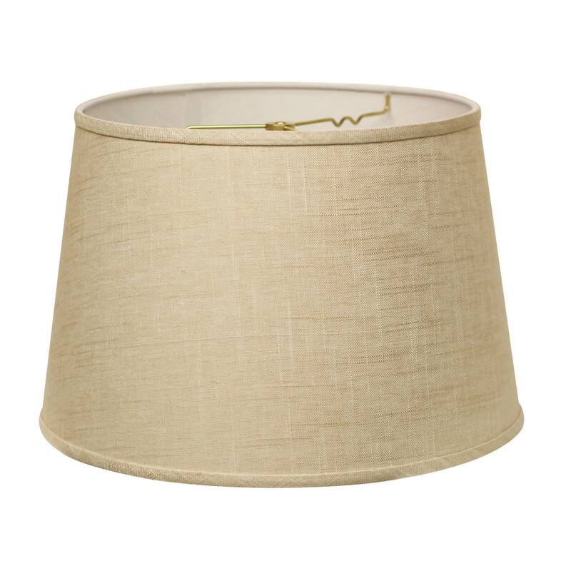 14" Light Wheat Rounded Empire Slanted Linen Lampshade - 14" L x 14" W x 9.5" H - Light Yellow - 14" L x 14" W x 9.5" H