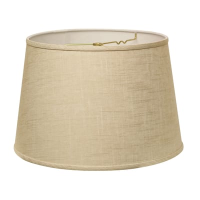 14" Light Wheat Rounded Empire Slanted Linen Lampshade - 14" L x 14" W x 9.5" H