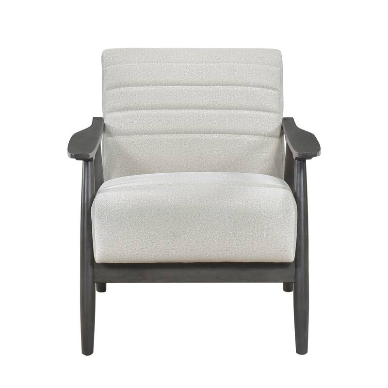Casual Velvet Upholstered Armchair Featuring Channel Stitching