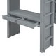 preview thumbnail 19 of 18, Twin Size Loft Bed with Large Shelves, Writing Desk and LED Light