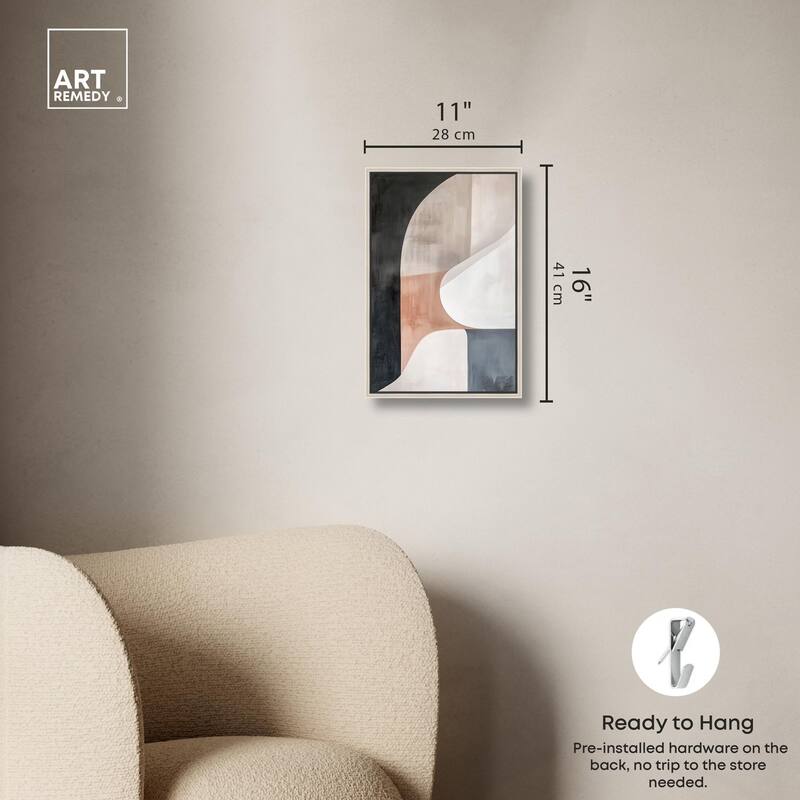 Curved Contour II Canvas by Art Remedy