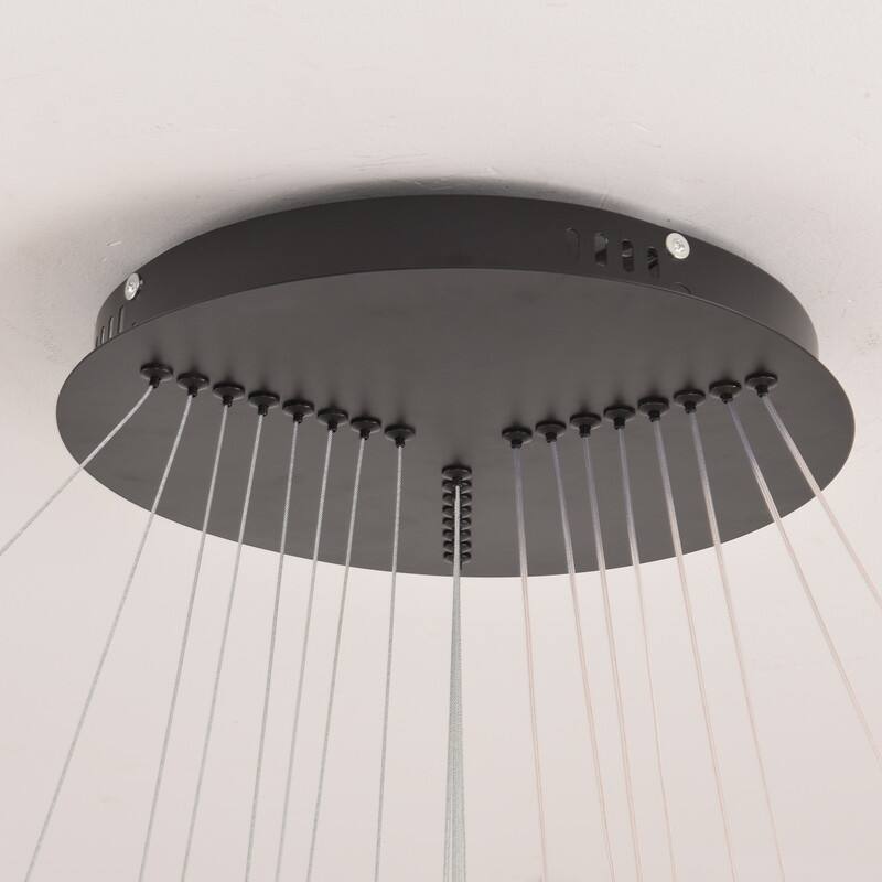 Modern 8 Ring Led Chandelier, Foyer Chandeliers, Large Chandeliers for High Ceilings