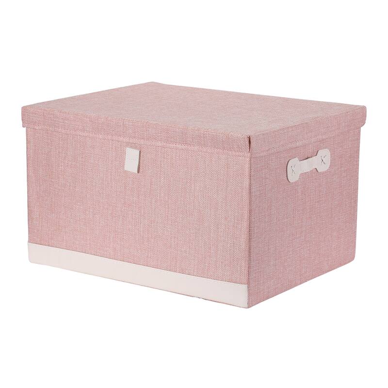 Storage Cube, Fabric Storage Bin with Lid and Handle for Shelves Closet, Collapsible Storage Basket for Organizing Clothes Books