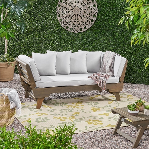Ottavio Outdoor Wood Daybed with Cushions by Christopher Knight Home. Opens flyout.