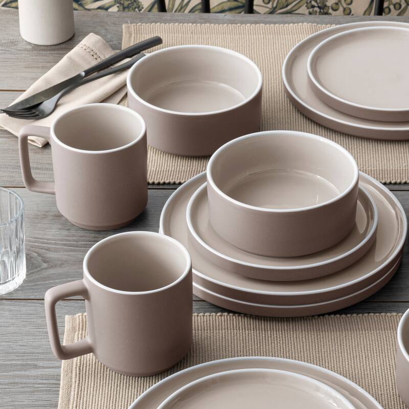 Noritake ColorTrio 4-Piece Stax Place Setting, Service for 1