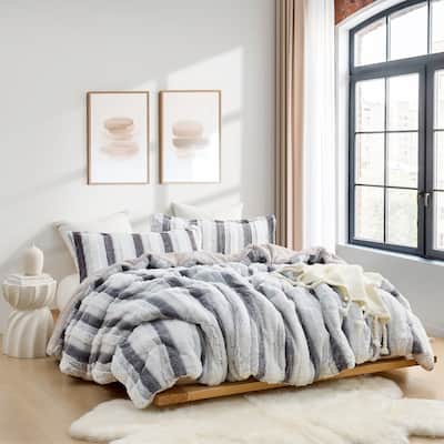 Layers on Layers Chunky Bunny - Coma Inducer® Oversized Comforter Set - Gray Nightfall Navy