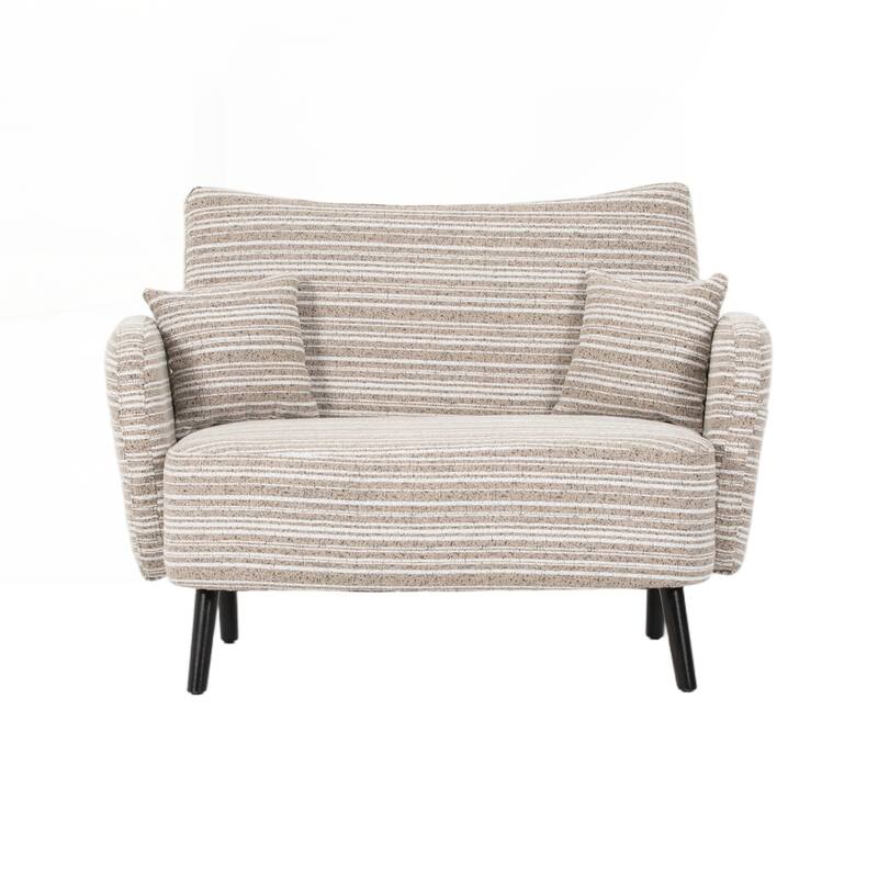 Modern style two-seater sofa with ultra-comfortable armrests, armrest pillows