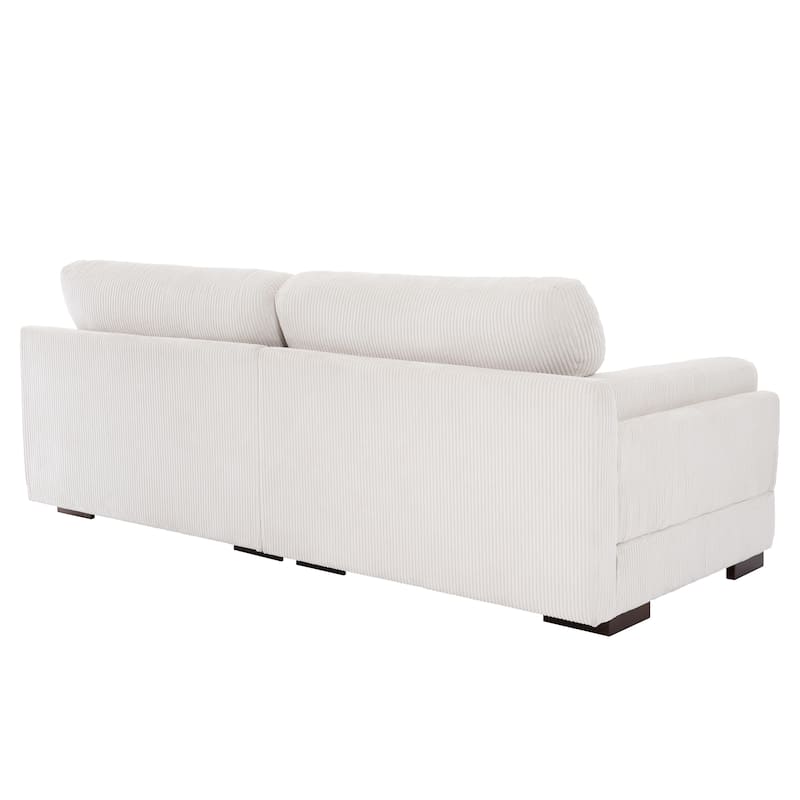Modern 90 inch Corduroy Loveseat Deep Seat Sofa