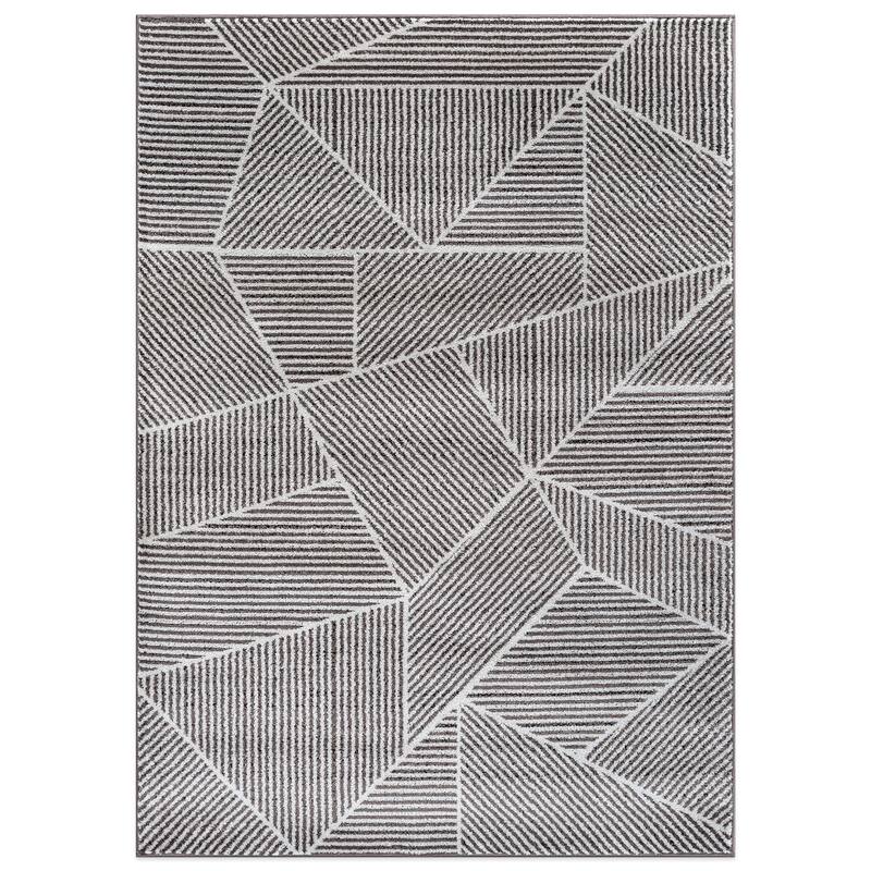 Contemporary Geometric Stripe Area Rug