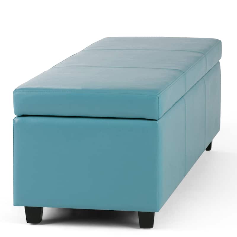WYNDENHALL Franklin 48-in. Wide Contemporary Rectangular Storage Ottoman