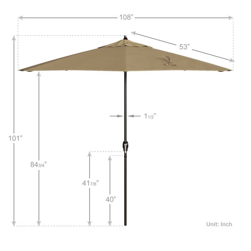 North Bend 9-foot Crank Lift Auto Tilt Patio Umbrella with Outdoor Rated Olefin fabric by Havenside Home