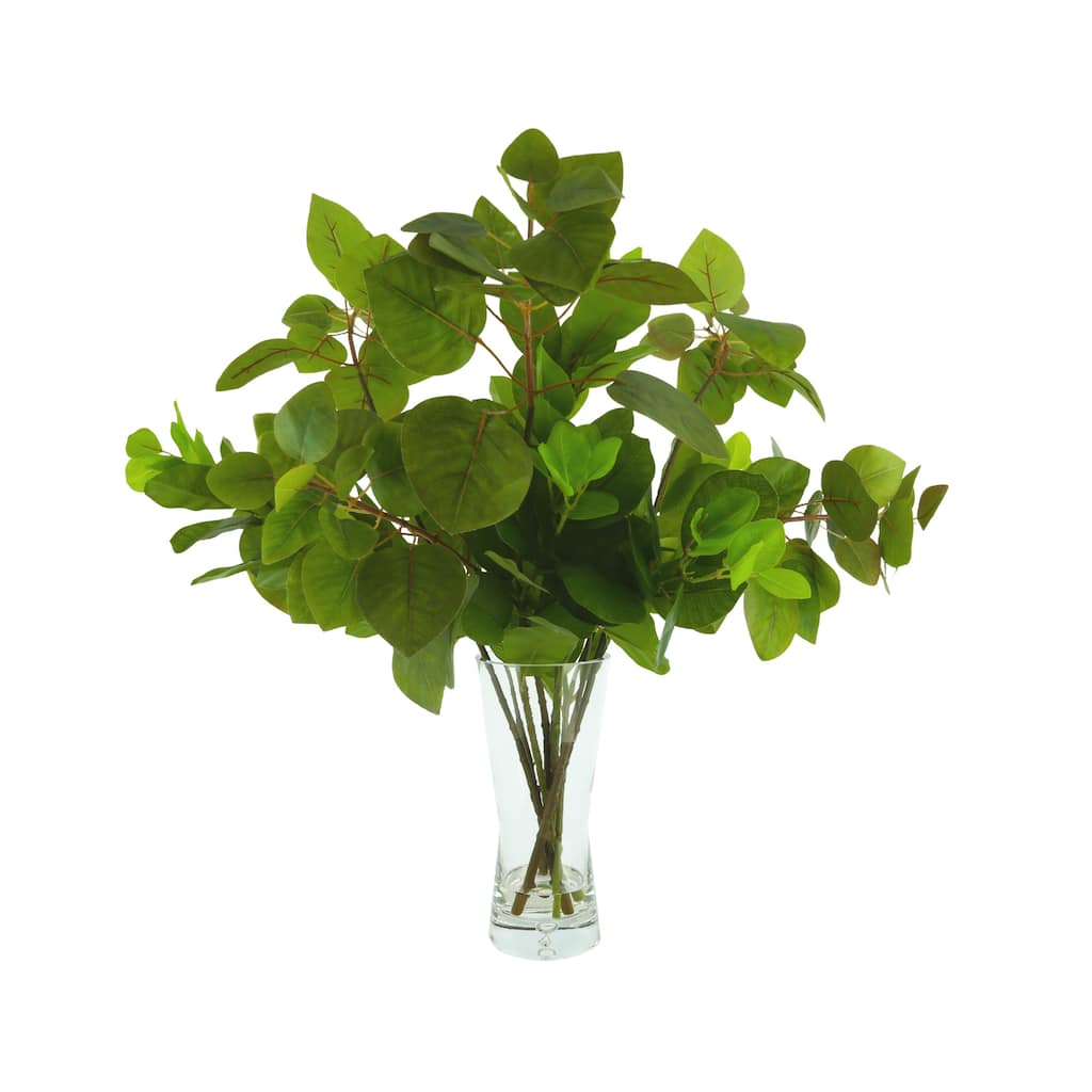 UV Rated Outdoor Boxwood Topiary Drop-In with Ivy - Green