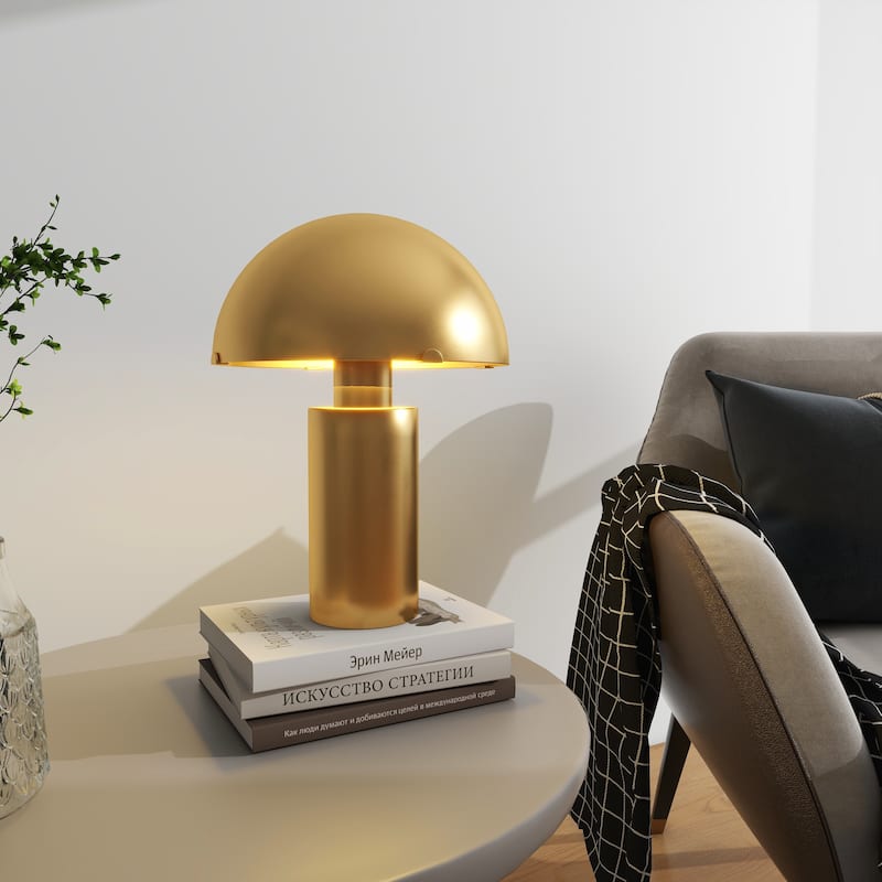 Gold Mushroom Bedside Table Lamp Metal Desk Lamp
