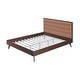 preview thumbnail 19 of 28, Hughes Mid-century Modern Upholstered Platform Bed with Wood Frame