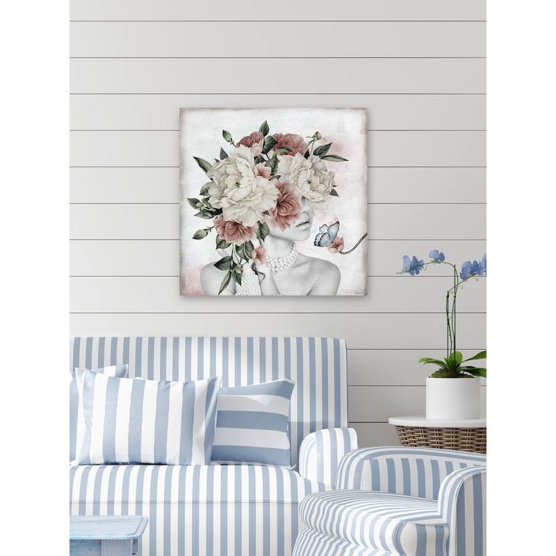 'Pretty Angela' Painting Print on Wrapped Canvas