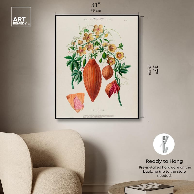 Momordica Exotic Floral Flore Canvas by Art Remedy