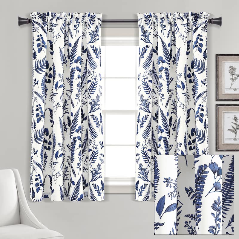 Lush Decor Devonia Allover Light Filtering Window Curtain Panel Pair