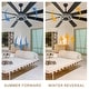 preview thumbnail 11 of 35, Bella Depot 72" Modern Large Ceiling Fan 6-speed Reversible with Dimmable Light and Remote for Family Room