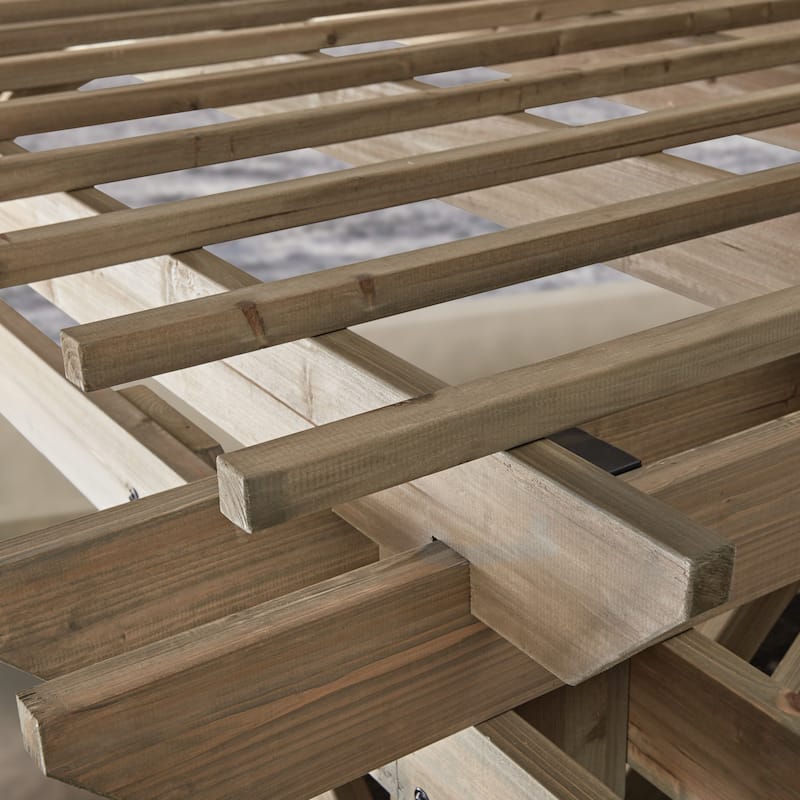Backyard Discovery Somerville 14x10' Cedar Wood Pergola, Trellis Roof