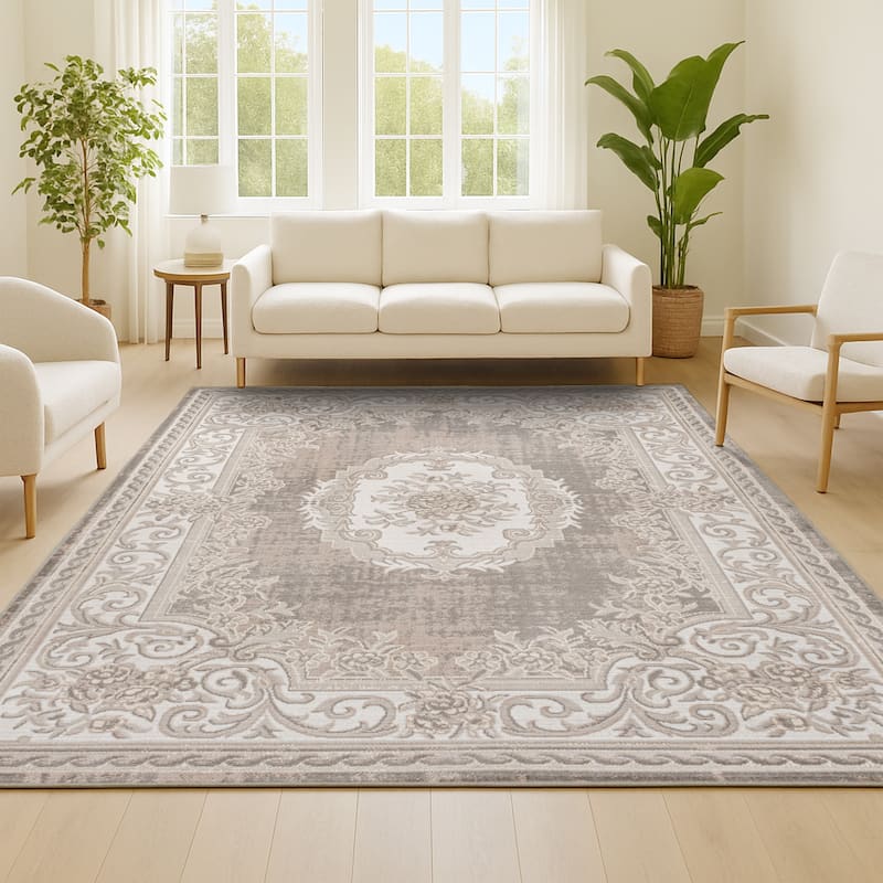 JONATHAN Y Amir Cottage Medallion Area Rug
