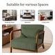 preview thumbnail 162 of 161, 25" W Mid Century Upholstered Wood Accent Chair with Pillow