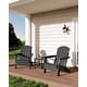 preview thumbnail 3 of 38, Folding Adirondack Chair, Outdoor Wooden Lounge Chair, Modern Lounger Adirondack Chair Ergonomic Extended Backrest