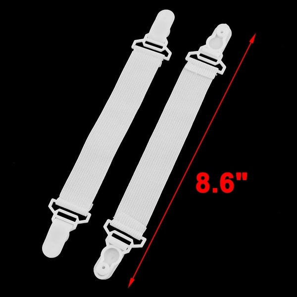 Bed Sheet Holder Grippers Straps Suspenders Elastic Fasteners 4Pcs - 7.5 x  1(L*W) - On Sale - Bed Bath & Beyond - 28817951