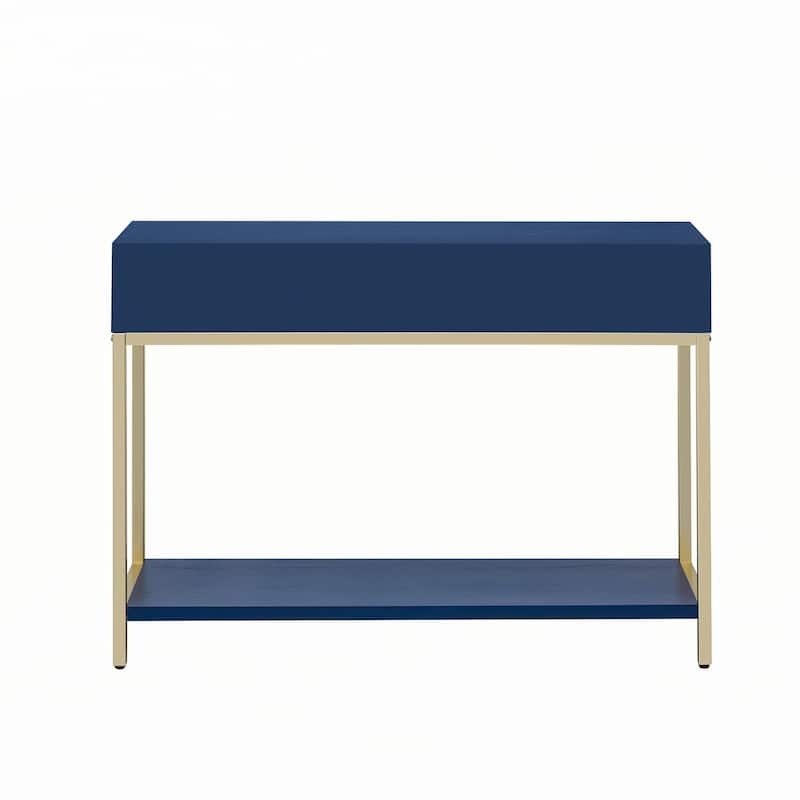 Entryway Console Table with Two Drawers,Navy