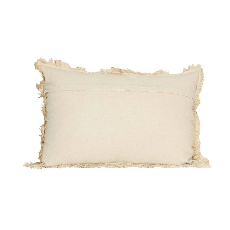 Foreside Home & Garden Coral Striped Filled Lumbar Pillow