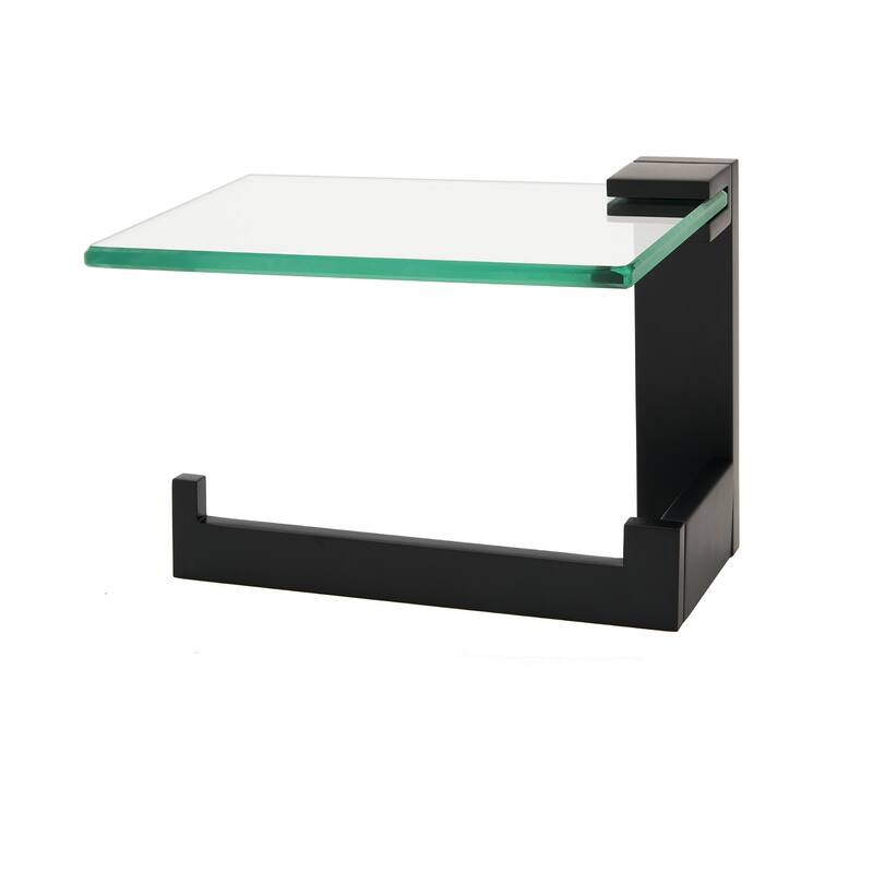 Alno A6465L Linear 6" Wide Solid Metal Euro Modern Left Hand Slide Bar - Matte Black