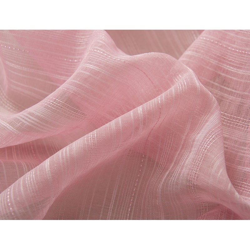 Erica Striped Doily Single Grommet Curtain Panel - (1x) 54 x 90 in. - (1x) 54 x 90 in.