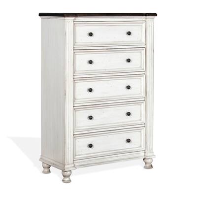 Sunny Designs White Chest with 5 Drawers