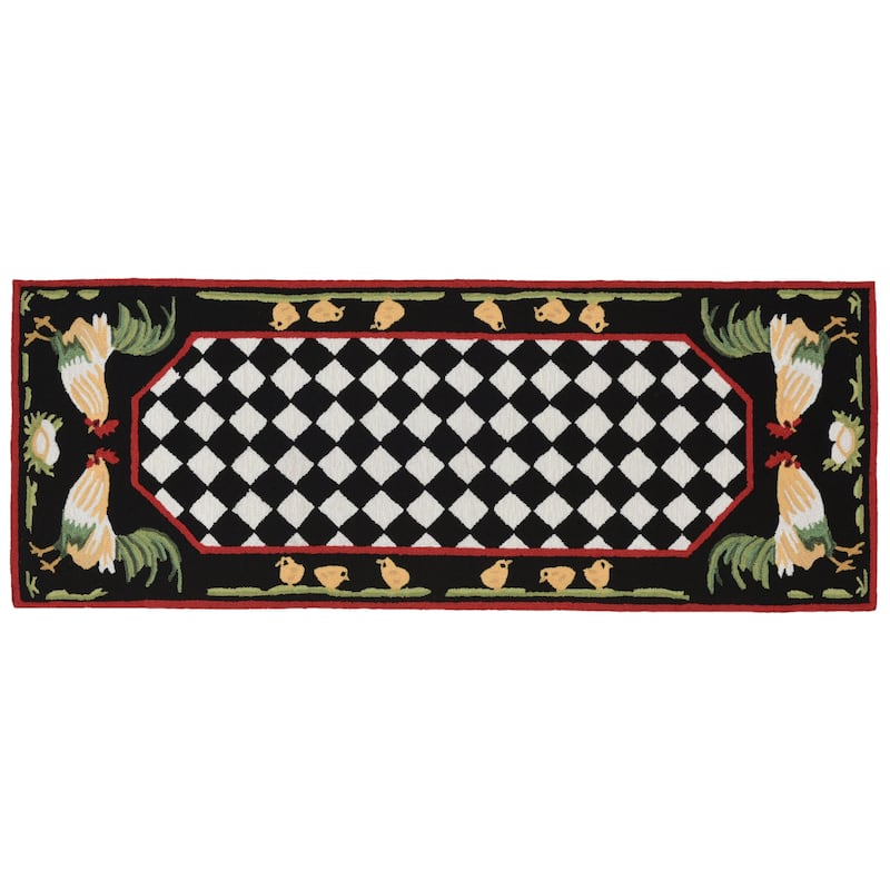 Liora Manne Frontporch Rooster Indoor/Outdoor Rug - 2' x 5'