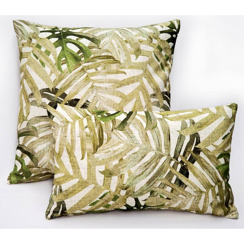 Pillow Decor Pattaya Green Palm Throw Pillow 12x20 On Sale Bed Bath