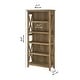 preview thumbnail 3 of 72, Bush Furniture Key West Tall 5 Shelf Bookcase with Adjustable Shelves