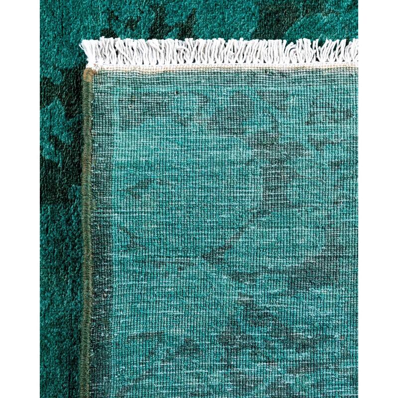 Contemporary Overdyed Wool Hand Knotted Runner - 2' 8" x 13' 0"
